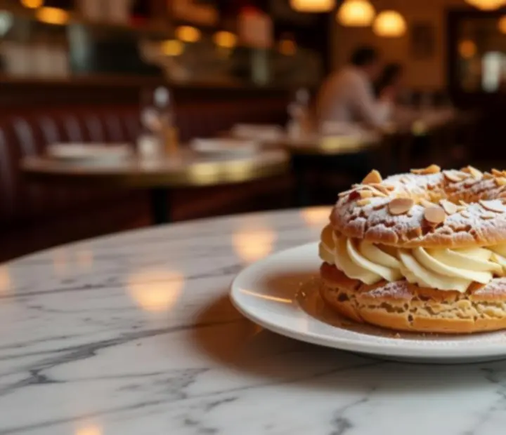 Desserts et pâtisseries parisiennes présentés sur une assiette élégante